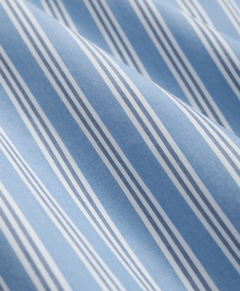 Stretch Cotton Non-Iron Polo Button Down Collar, Striped Shirt, image 3