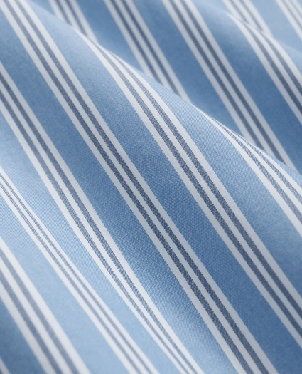 Stretch Cotton Non-Iron Polo Button Down Collar, Striped Shirt, image 3