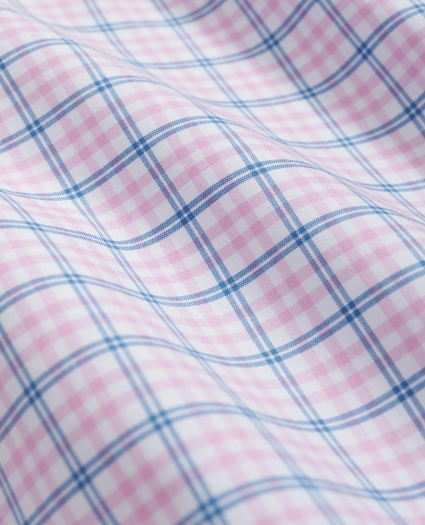 Stretch Cotton Non-Iron Polo Button Down Collar, Graph Check Shirt, image 3