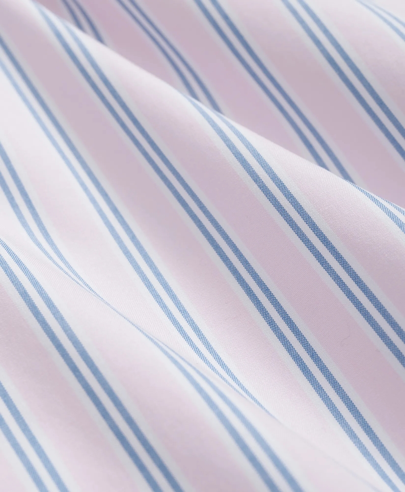 Stretch Cotton Non-Iron Polo Button Down Collar, Striped Shirt, image 3