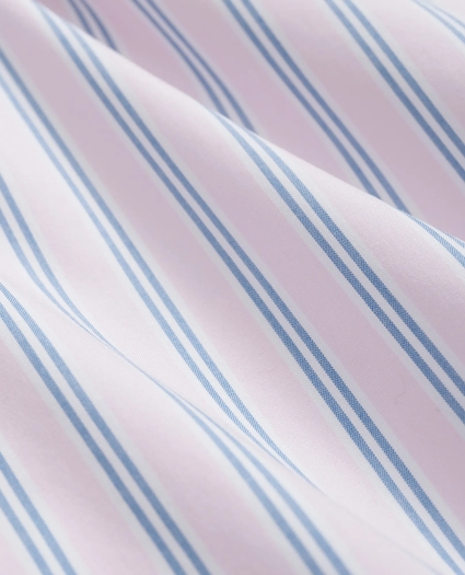 Stretch Cotton Non-Iron Polo Button Down Collar, Striped Shirt, image 3