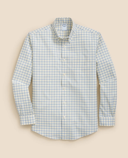 Stretch Cotton Non-Iron Polo Button Down Collar, Graph Check Shirt, image 1
