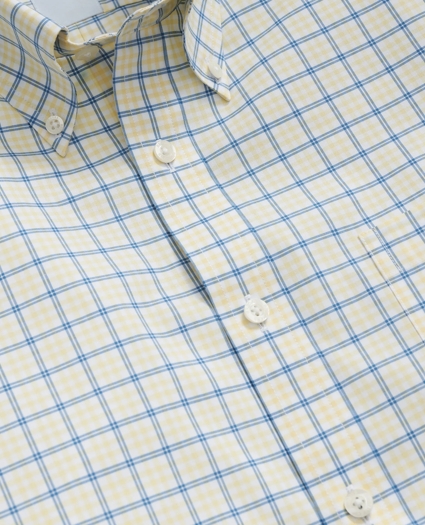 Stretch Cotton Non-Iron Polo Button Down Collar, Graph Check Shirt, image 2