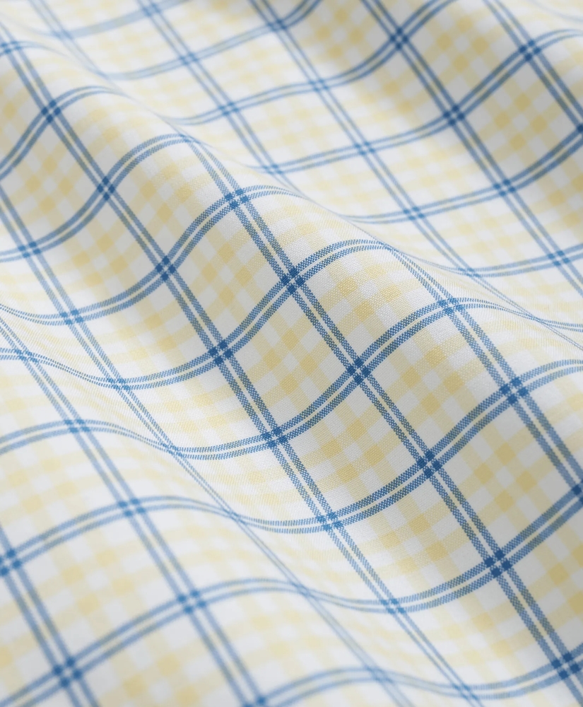 Stretch Cotton Non-Iron Polo Button Down Collar, Graph Check Shirt, image 3