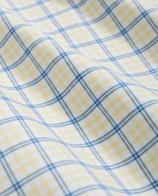 Stretch Cotton Non-Iron Polo Button Down Collar, Graph Check Shirt