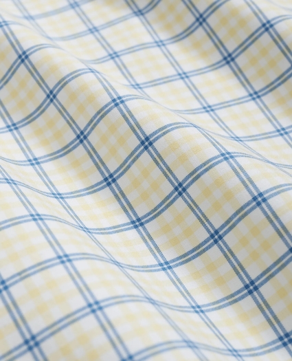 Stretch Cotton Non-Iron Polo Button Down Collar, Graph Check Shirt, image 3