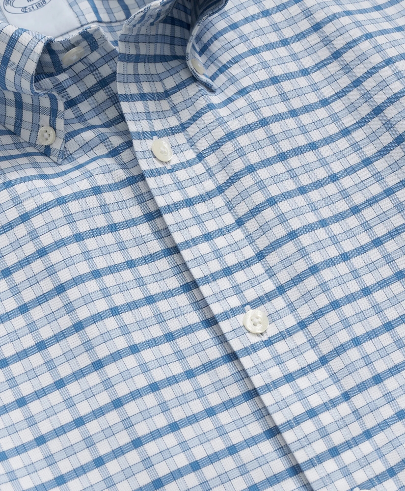 Stretch Cotton Non-Iron Oxford Polo Button-Down Collar, Outline Check Shirt, image 5
