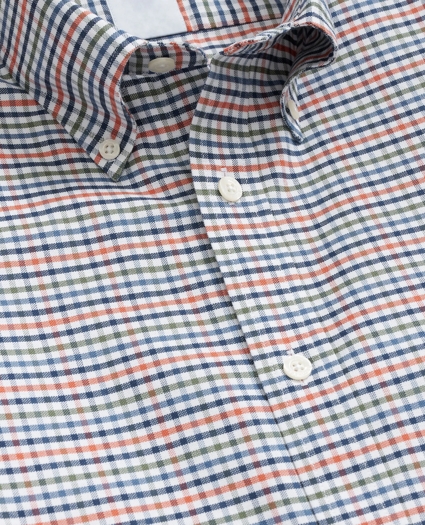 Stretch Non-Iron Oxford Button-Down Collar, Multi-Check Shirt, image 2