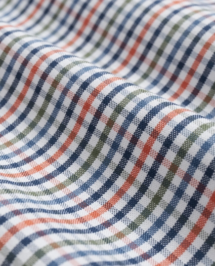 Stretch Non-Iron Oxford Button-Down Collar, Multi-Check Shirt, image 3