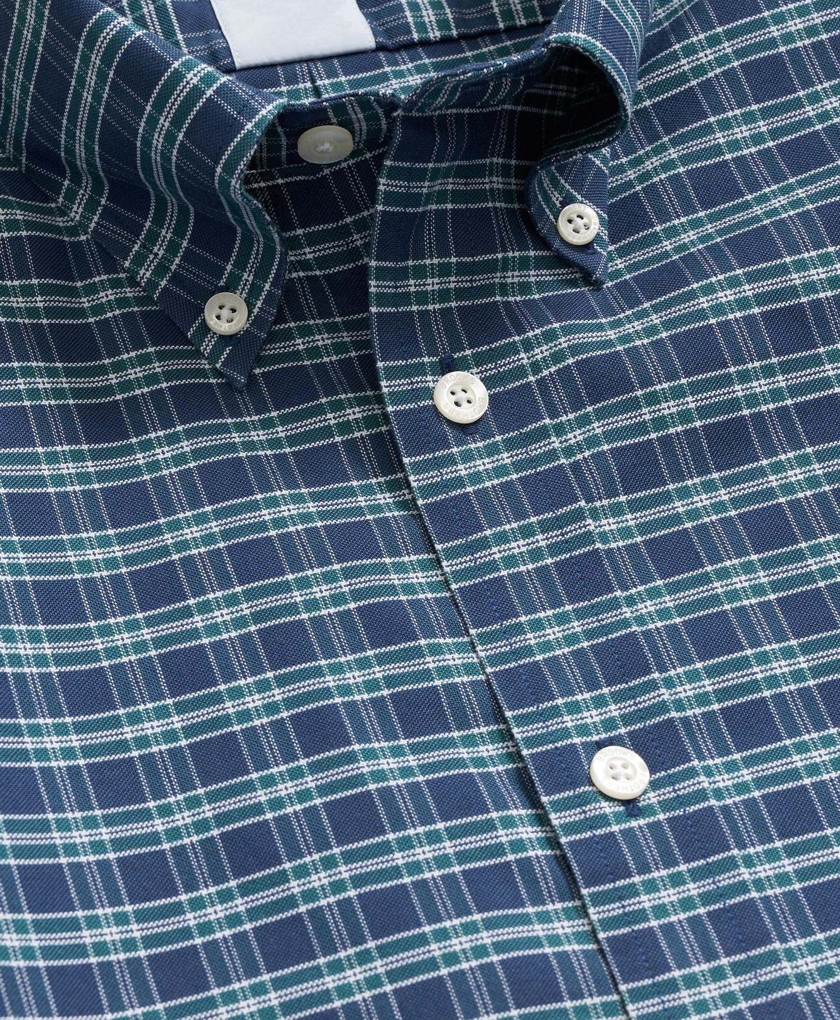 Stretch Non-Iron Oxford Button-Down Collar, Check Shirt, image 2