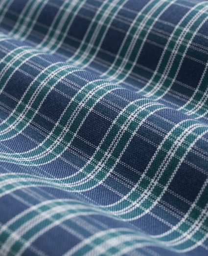 Stretch Non-Iron Oxford Button-Down Collar, Check Shirt, image 3
