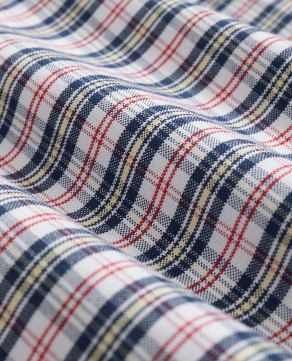 Stretch Non-Iron Oxford Button-Down Collar, Vintage Check Shirt, image 3