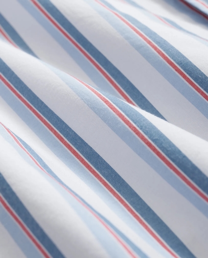 Friday Shirt, Poplin Short-Sleeve Ribbon Stripe, image 3