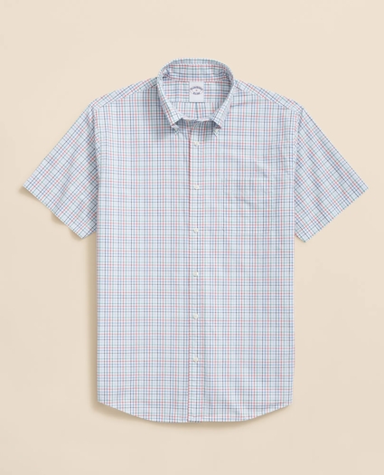 Friday Shirt, Poplin Short-Sleeve Grid Checks, image 1