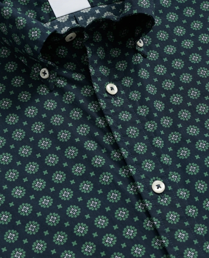 Friday Shirt, Poplin Short-Sleeve Medallion Print, image 2