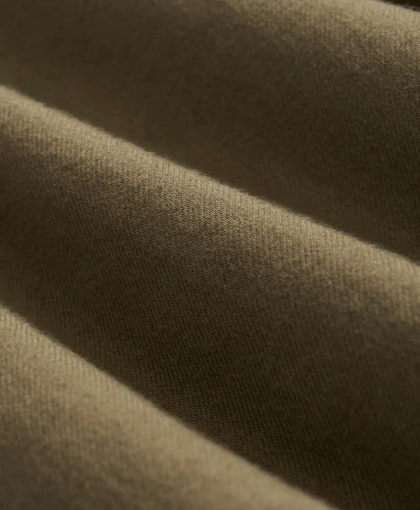 Cotton-Cashmere Flannel Military Sport Shirt, image 3