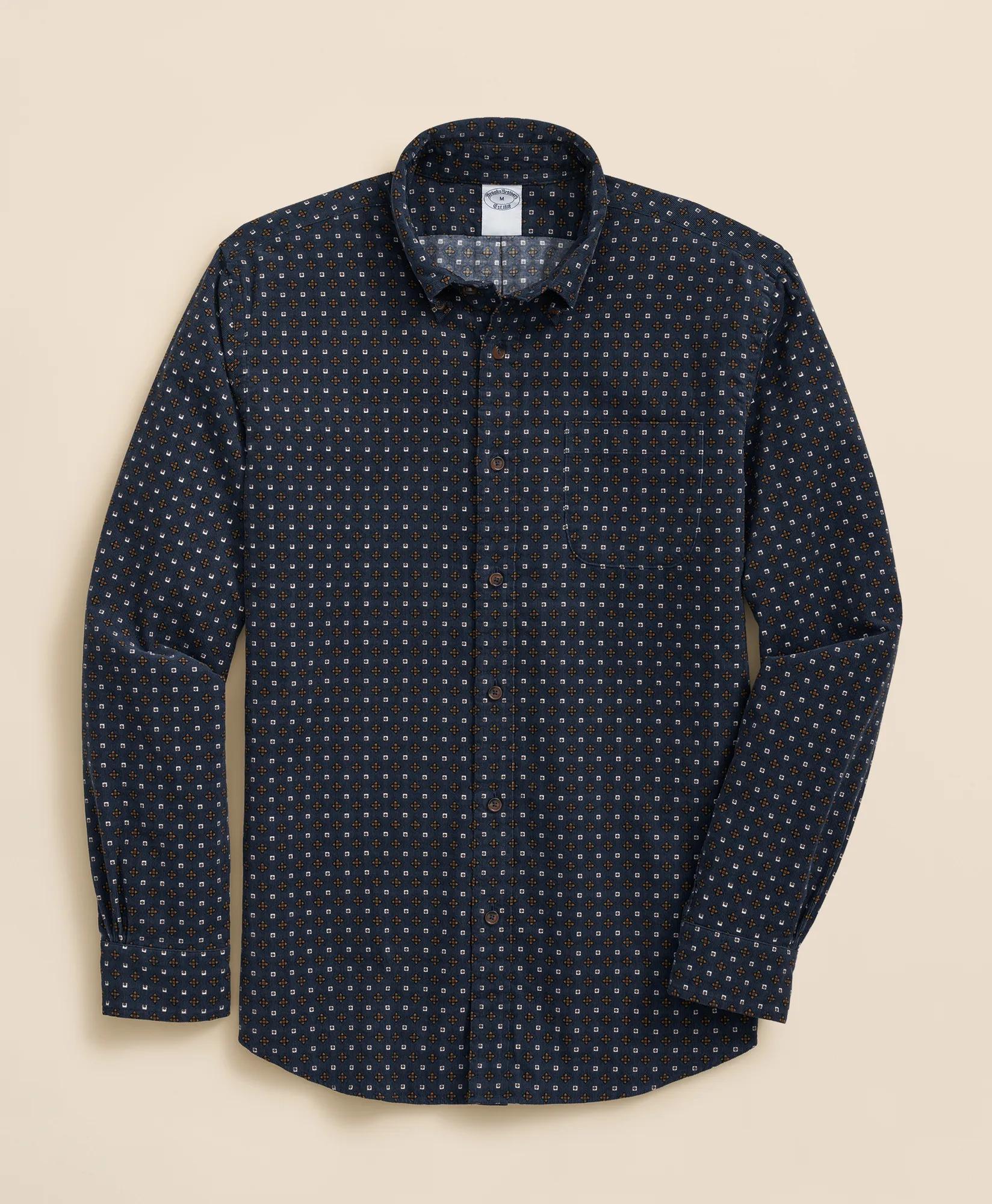 Cotton Corduroy Foulard Sport Shirt, image 1