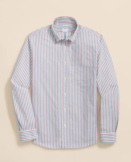 Friday Shirt, Poplin Holiday Stripe, image 1