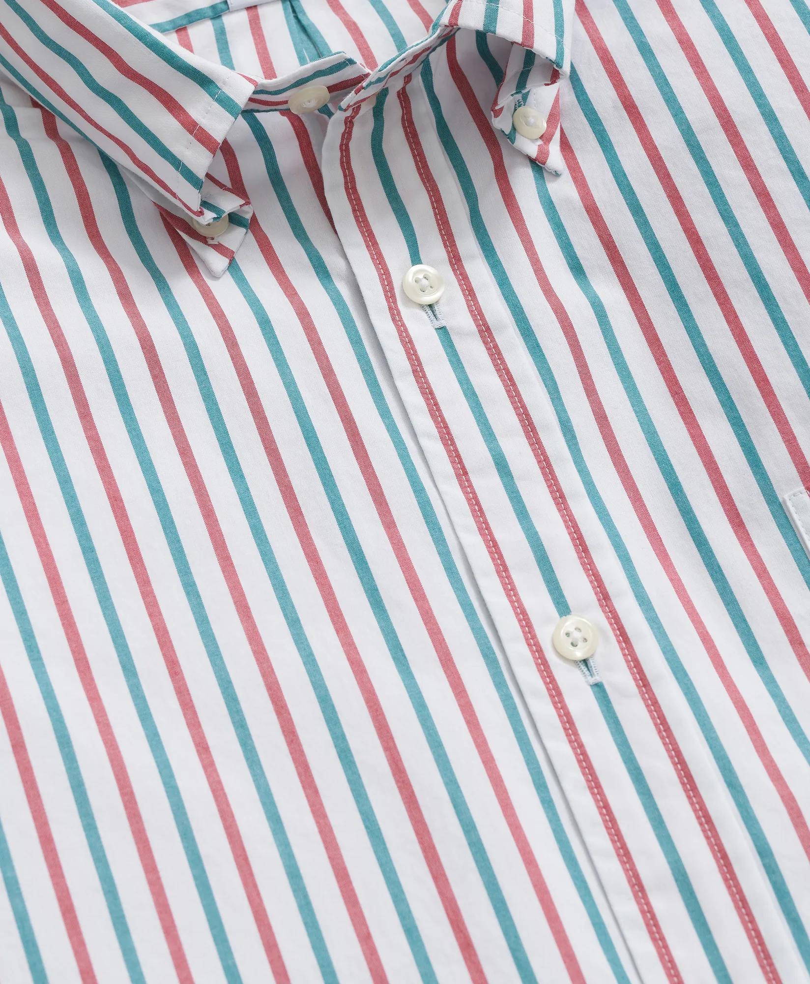 Friday Shirt, Poplin Holiday Stripe, image 2