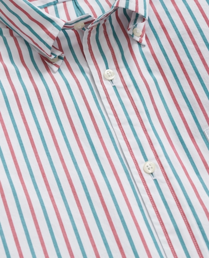 Friday Shirt, Poplin Holiday Stripe, image 2
