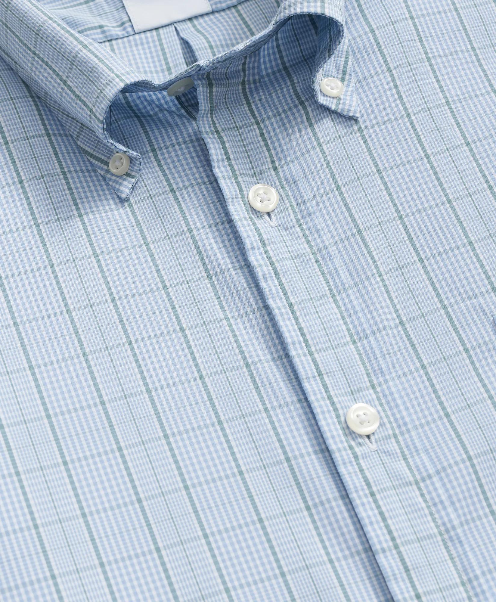 Performance Series Stretch Polo Button-Down Collar, Glen Plaid Sport Shirt, image 2