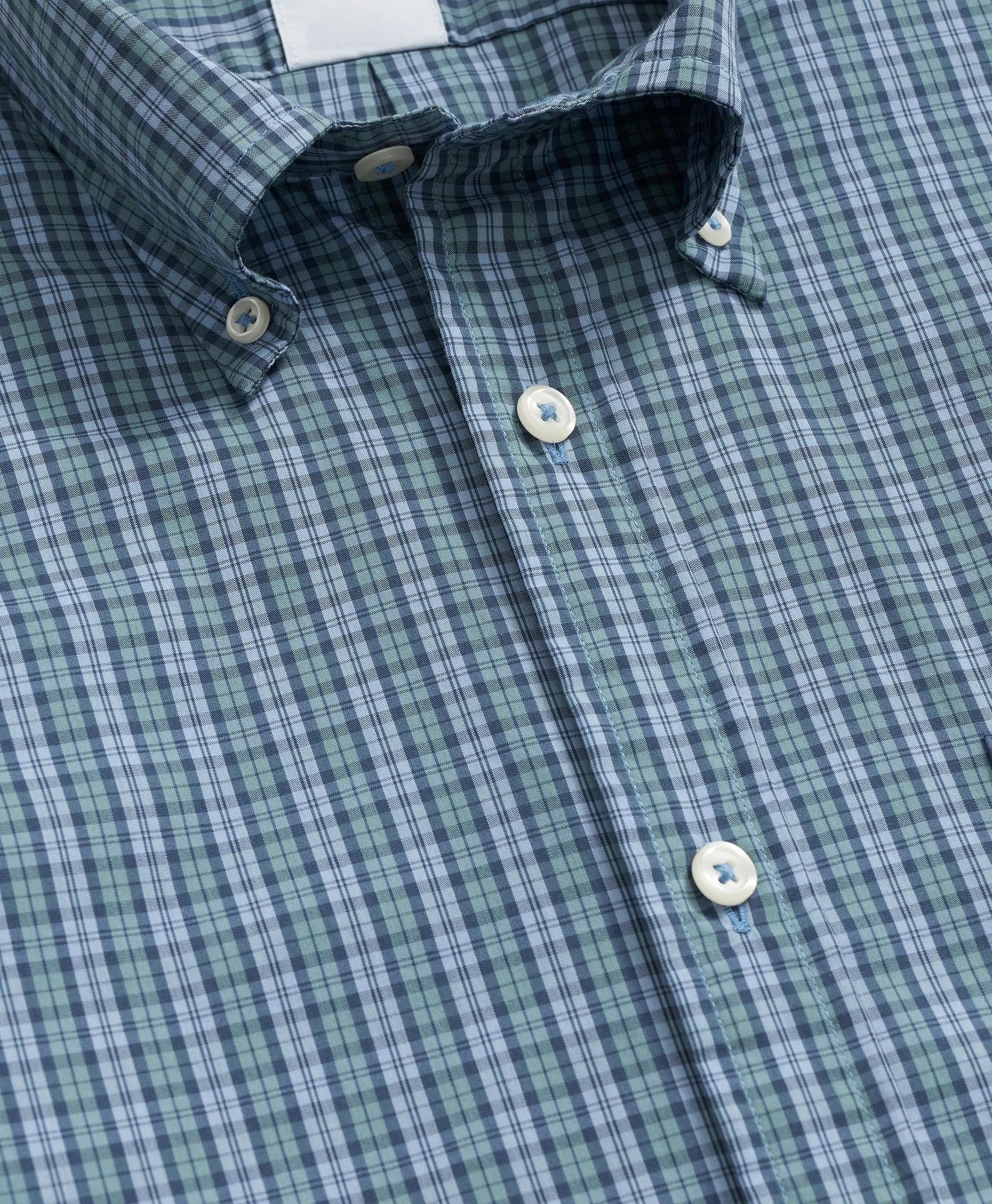 Performance Series Stretch Polo Button-Down Collar, Tartan Sport Shirt, image 2