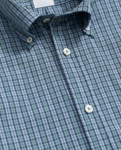 Performance Series Stretch Polo Button-Down Collar, Tartan Sport Shirt, image 2