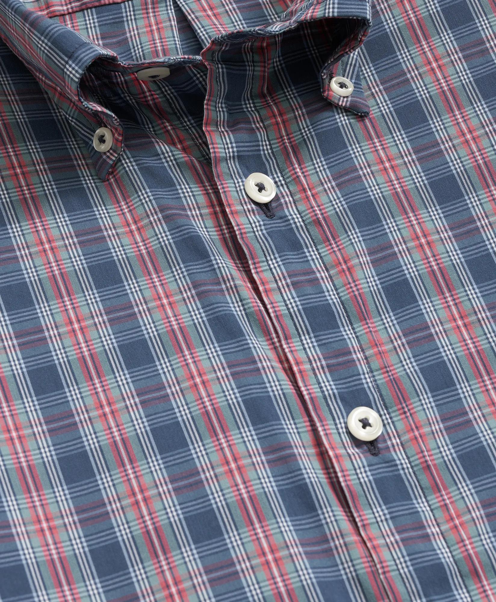 Performance Series Stretch Polo Button-Down Collar, Tartan Sport Shirt, image 2