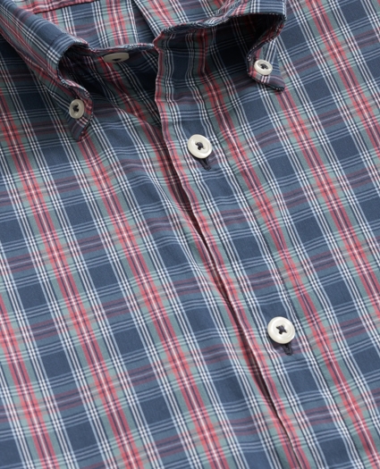 Performance Series Stretch Polo Button-Down Collar, Tartan Sport Shirt, image 2