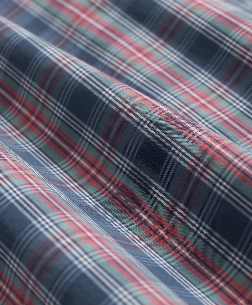 Performance Series Stretch Polo Button-Down Collar, Tartan Sport Shirt, image 3