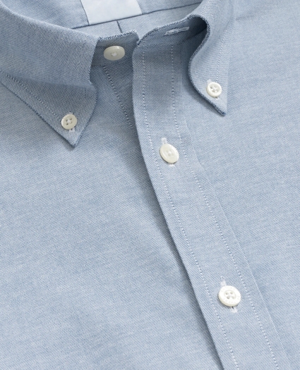Stretch Non-Iron Oxford Button-Down Collar, Short Sleeve Shirt, image 2