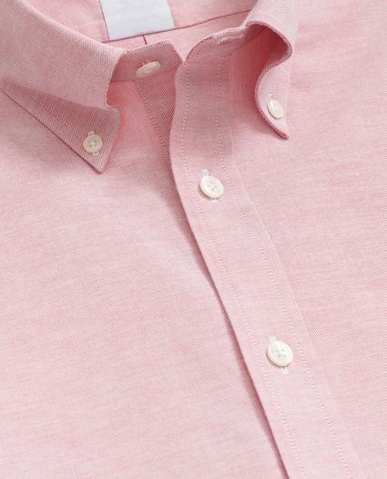 Stretch Non-Iron Oxford Button-Down Collar, Short Sleeve Shirt, image 2
