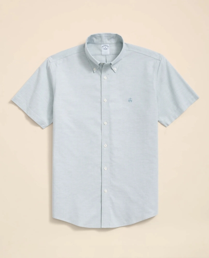 Stretch Non-Iron Oxford Button-Down Collar, Short Sleeve Shirt, image 1