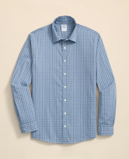 Performance Series Stretch Spread Collar, Check Sport Shirt, image 1