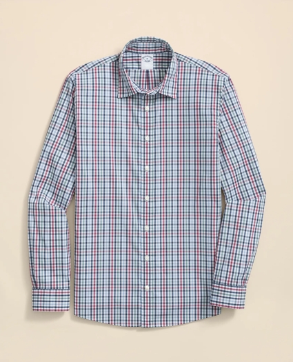 Performance Series Stretch Spread Collar, Multi-Gingham Sport Shirt, image 1