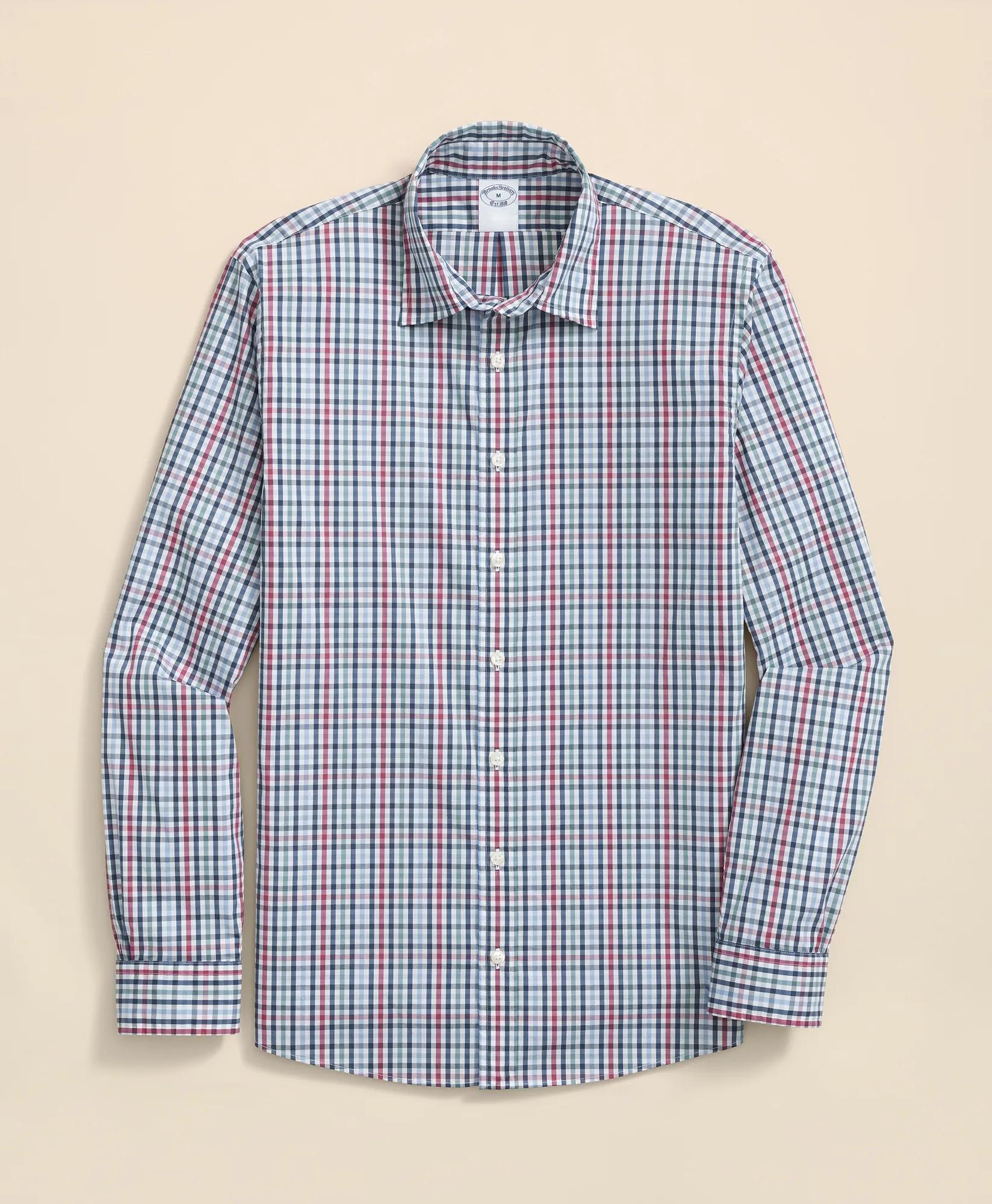Performance Series Stretch Spread Collar, Multi-Gingham Sport Shirt, image 1