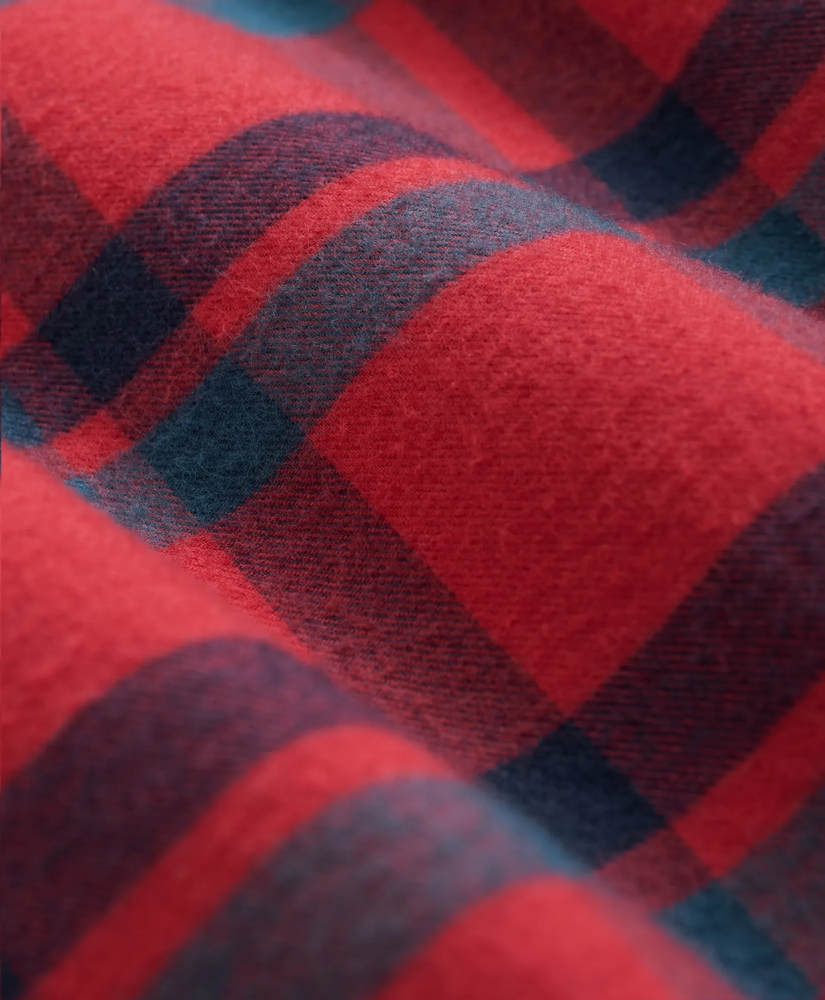 Portuguese Flannel Polo Button Down Collar, Bold Plaid Shirt, image 3