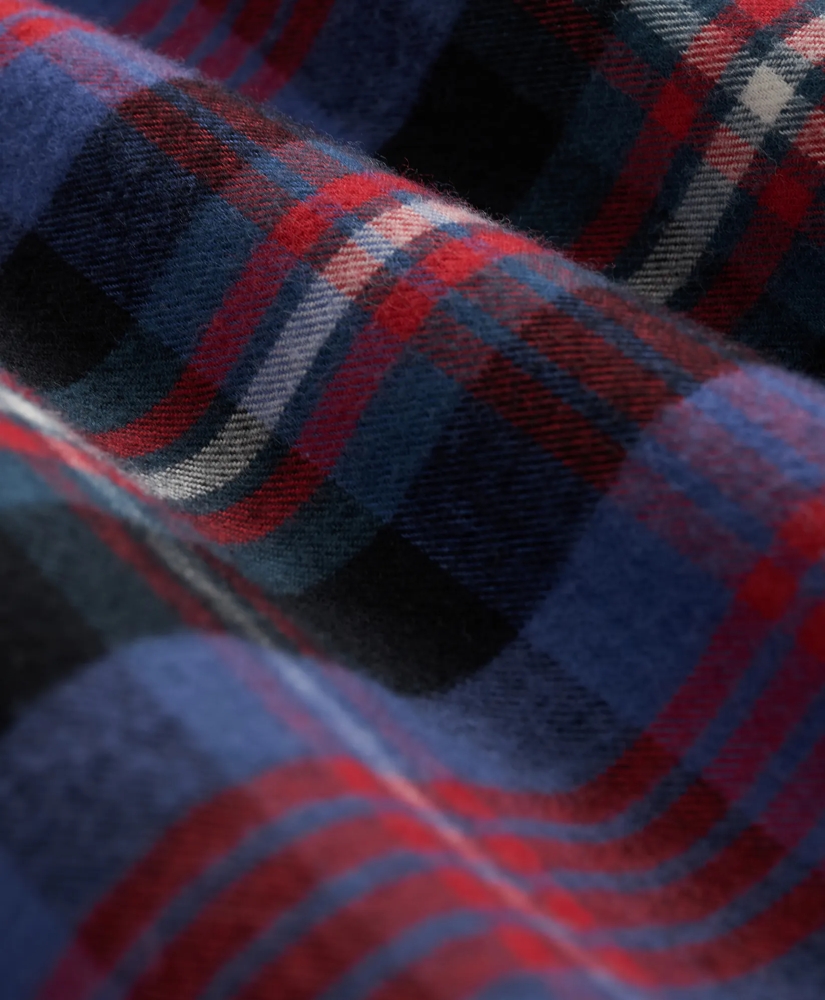 Portuguese Flannel Polo Button Down Collar, Bright Plaid Shirt, image 3