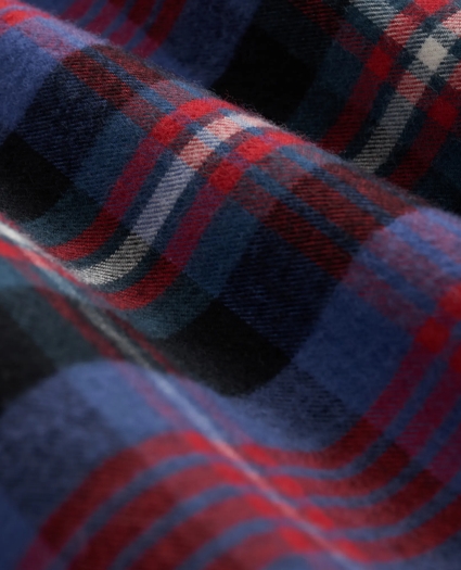Portuguese Flannel Polo Button Down Collar, Bright Plaid Shirt, image 3
