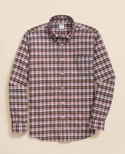 Portuguese Flannel Polo Button Down Collar, Multi-Check Shirt, image 1