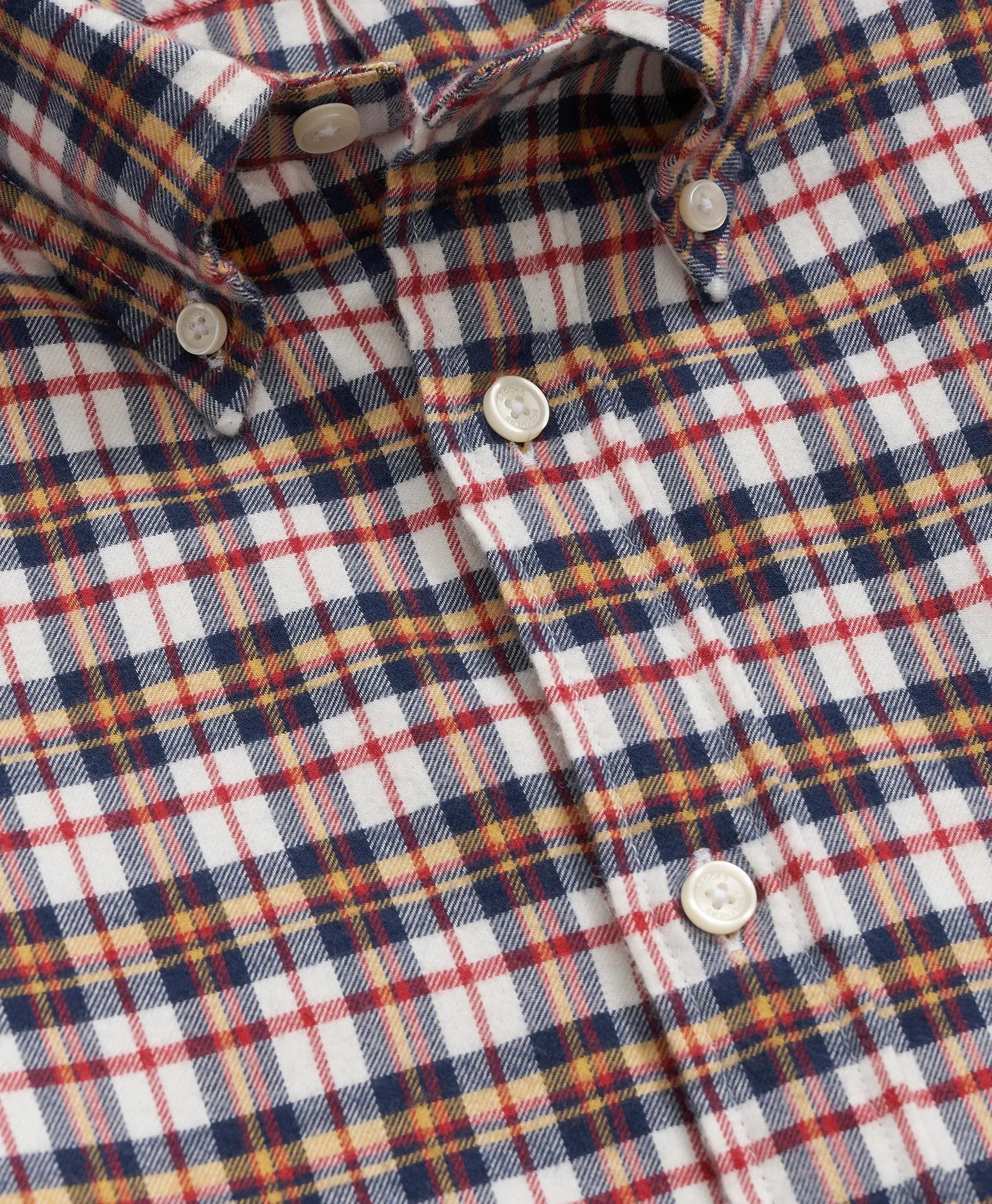 Portuguese Flannel Polo Button Down Collar, Multi-Check Shirt, image 2