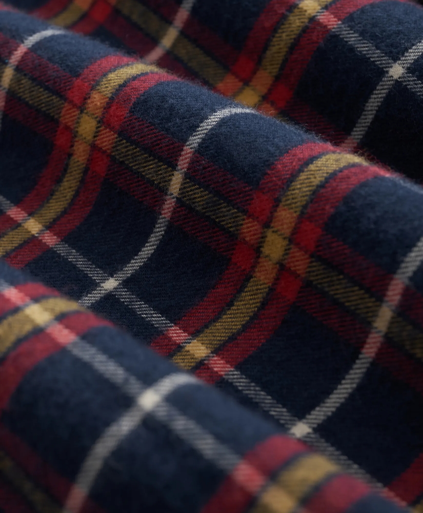 Portuguese Flannel Polo Button Down Collar, WIndowpane Shirt, image 3