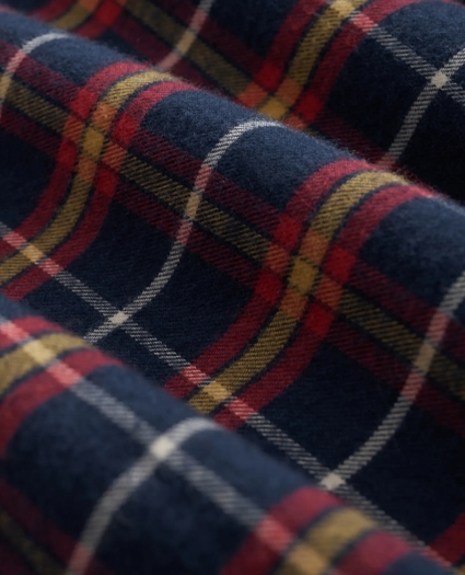 Portuguese Flannel Polo Button Down Collar, WIndowpane Shirt, image 3