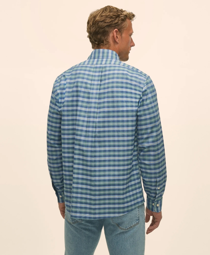 Stretch Non-Iron Oxford Button-Down Collar, Tartan Sport Shirt, image 4
