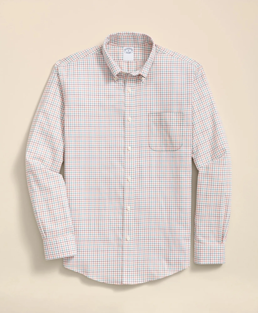 Stretch Supima<sup>®</sup> Cotton Non-Iron Twill Polo Button Down, Tattersall Sport Shirt