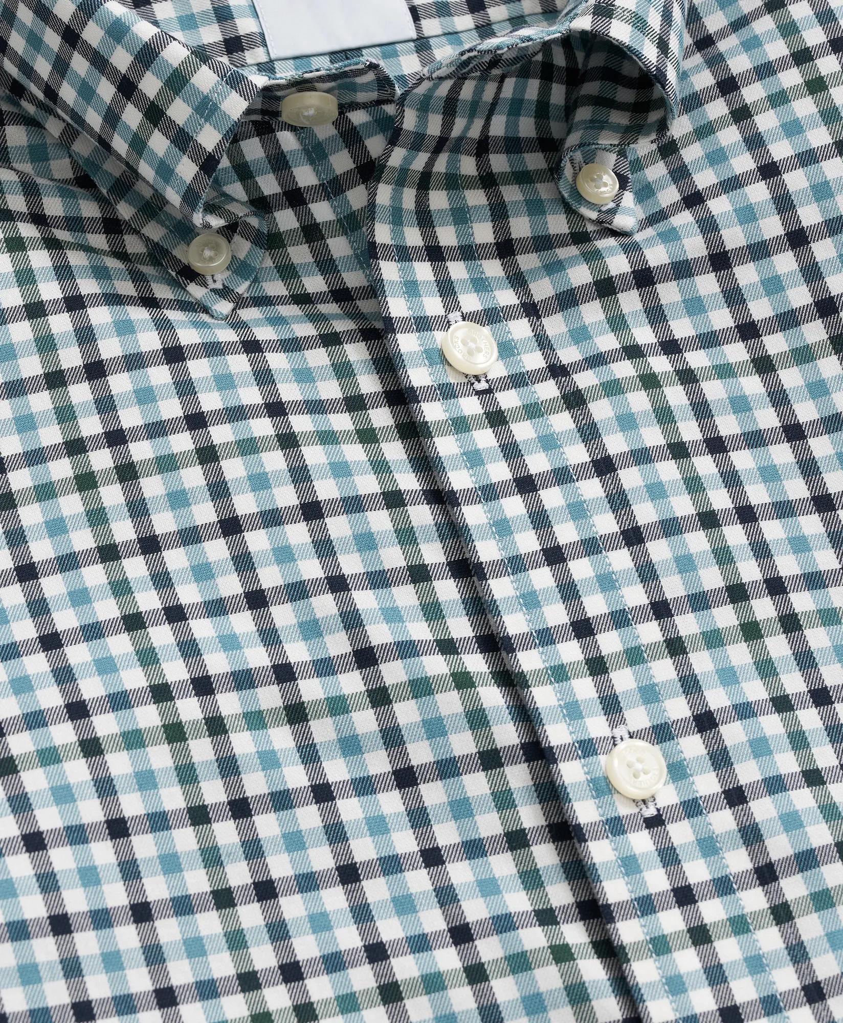 Stretch Supima® Cotton Non-Iron Twill Polo Button Down, Check Sport Shirt, image 2