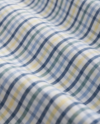 Stretch Non-Iron Oxford Button-Down Collar, Tattersall Sport Shirt, image 3