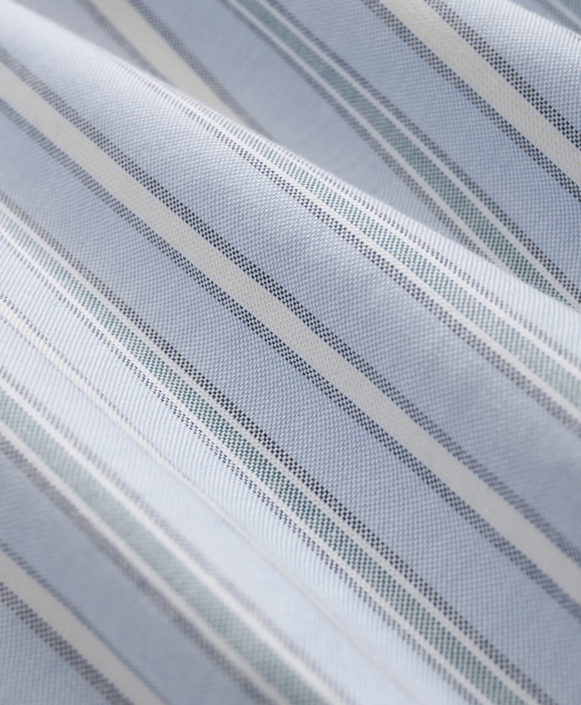 Stretch Non-Iron Oxford Button-Down Collar, Outline Stripe Sport Shirt, image 3