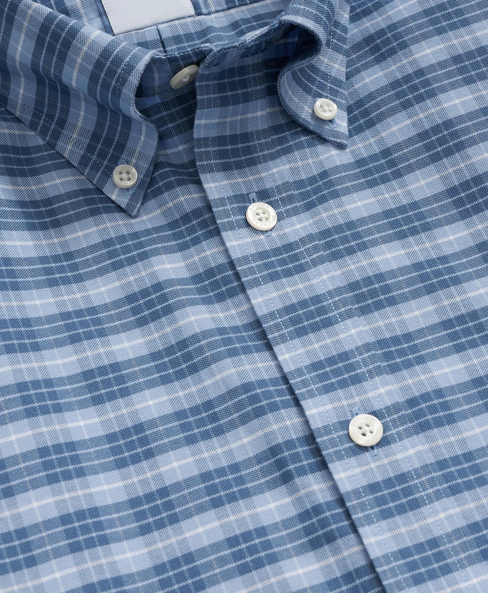 Stretch Non-Iron Oxford Button-Down Collar, Tartan Sport Shirt, image 2