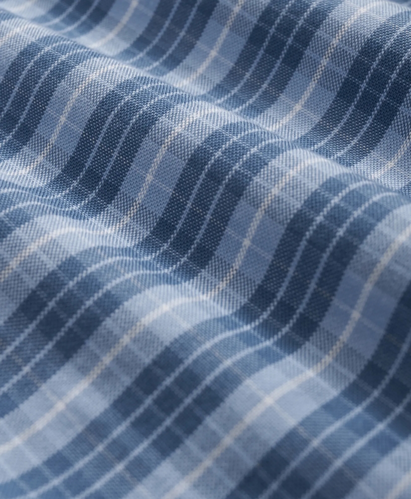 Stretch Non-Iron Oxford Button-Down Collar, Tartan Sport Shirt, image 3